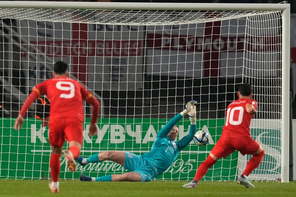 Jordan Pickford saved his penalty before the forward slotted home the rebound