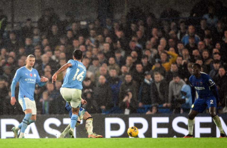 Rodri looked to have won the game for Man City in the 86th minute