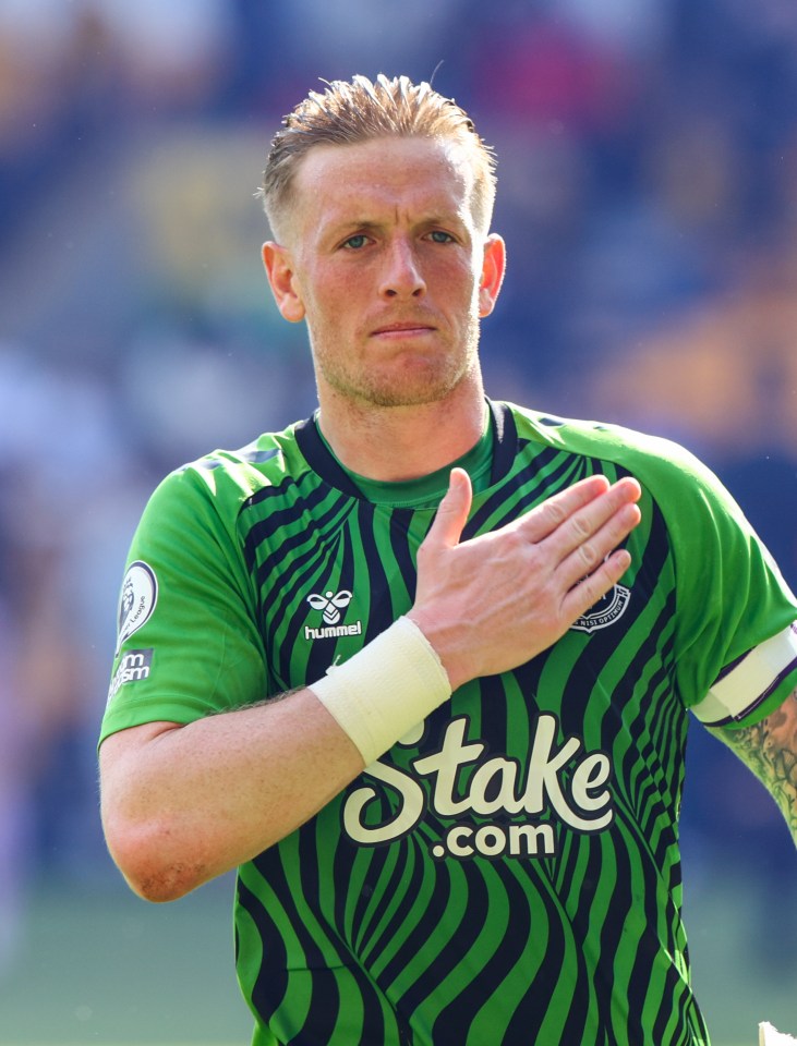 England keeper Jordan Pickford has been at Goodison since 2017