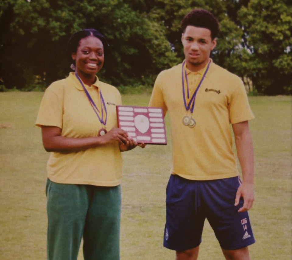 The footballer was a pupil at St John's Senior School in Enfield, North London