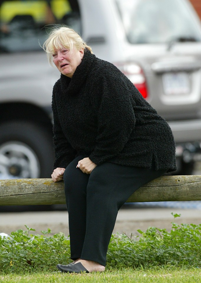 The Moran matriarch at the scene where her son was gunned down in 2003