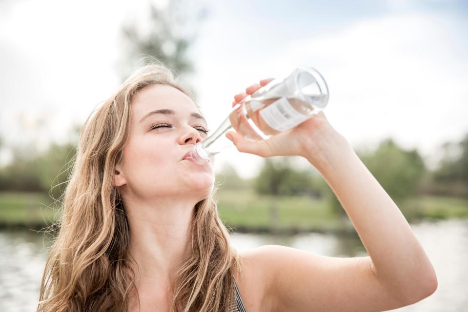 You should aim to get through around a litre and a half to two litres of water during your work day