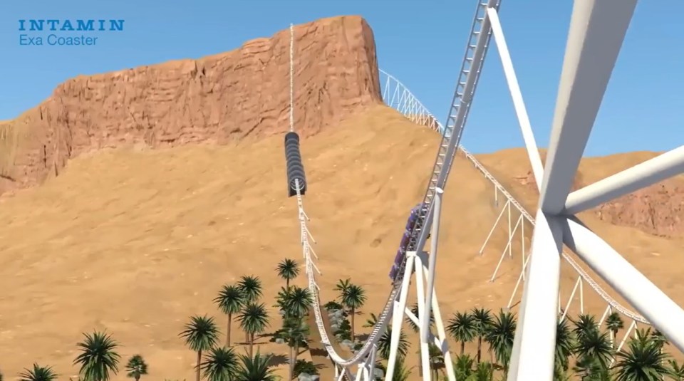 Falcon's Flight promises to reach a 156mph top speed and a 640ft drop over a desert cliff