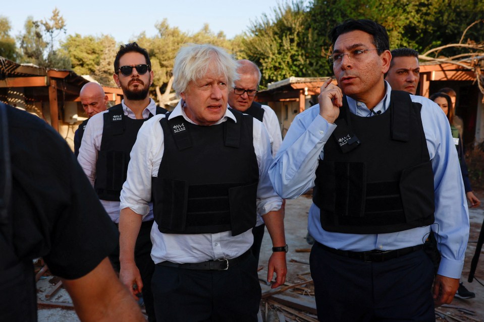 Boris Johnson on a trip to Israel today