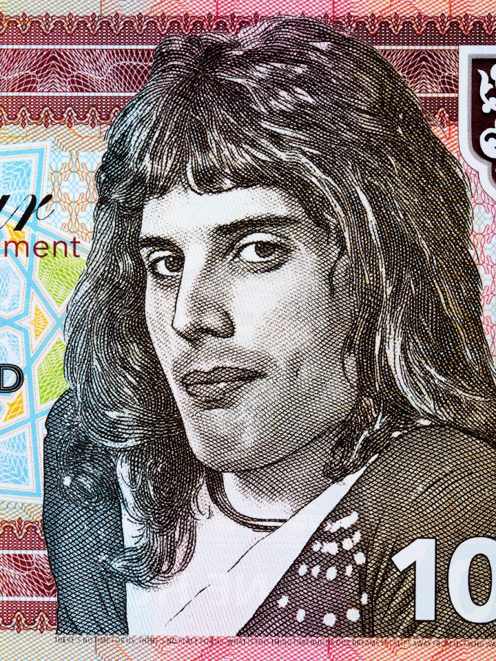 Freddie is even pictured on some Zanzibar money