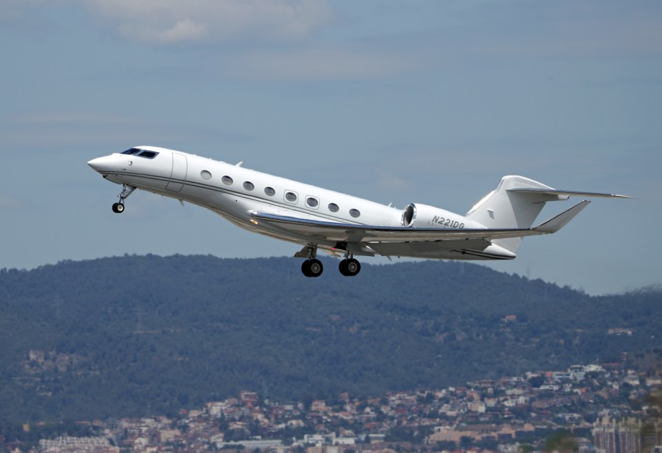 The preachy environmentalists flew from California to Las Vegas and back on a Gulfstream jet (stock photo)