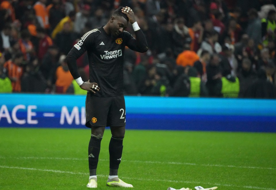 Andre Onana was left devastated after Man Utd's collapse in Turkey