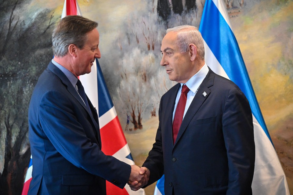 Lord Cameron with Israeli Prime minister Benjamin Netanyahu