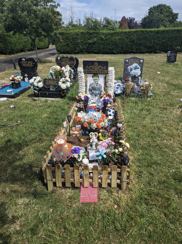 Sharna Andrews received a letter from Gloucester City Council asking her to remove the fence around son Harry-Lee's grave