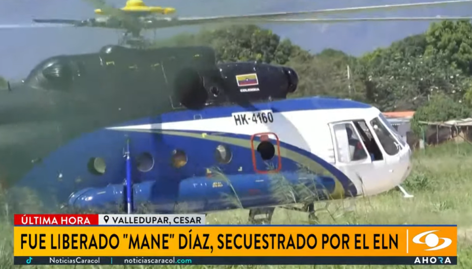 The helicopter was circling the border area between La Guajira and Cesar