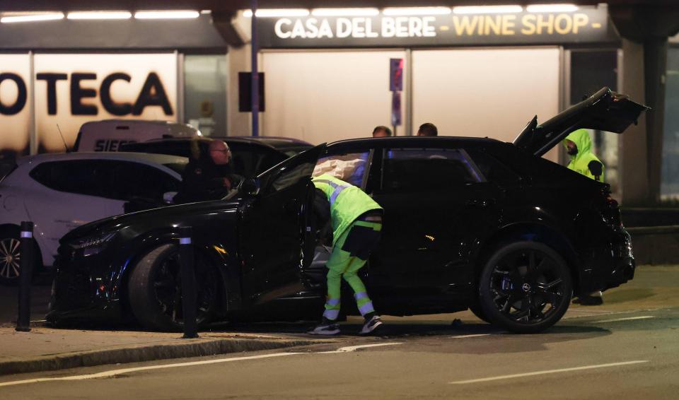 Balotelli lost control of his Audi and hit a wall