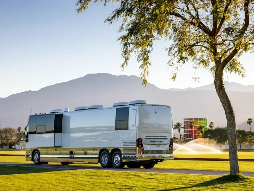 A Dreamliner bus thats like boutique hotel room on wheels