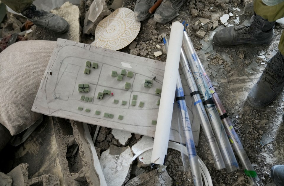 A crude 3D model of what soldiers suspect is a kibbutz targeted in the October 7 attacks