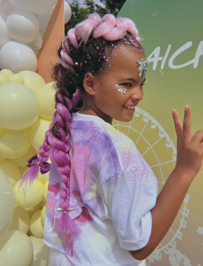 Little Alaia had a great time at her festival inspired party