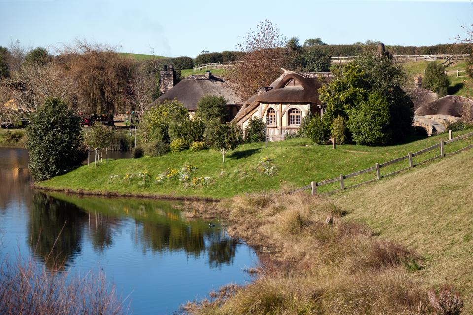 A picture of the Hobbiton Movie Set in New Zealand