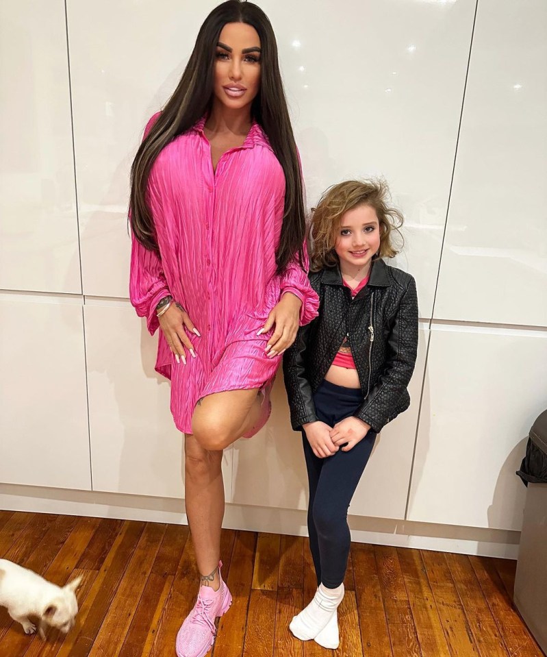 Katie Price said her daughter Bunny (pictured) picked her up an unusual present