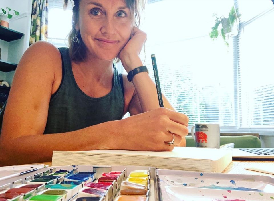 Former CBeebies star Katy is now a watercolour painter