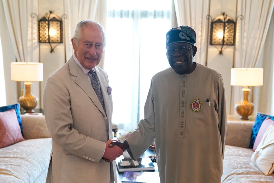 Charles was all smiles in Dubai this morning despite ongoing drama