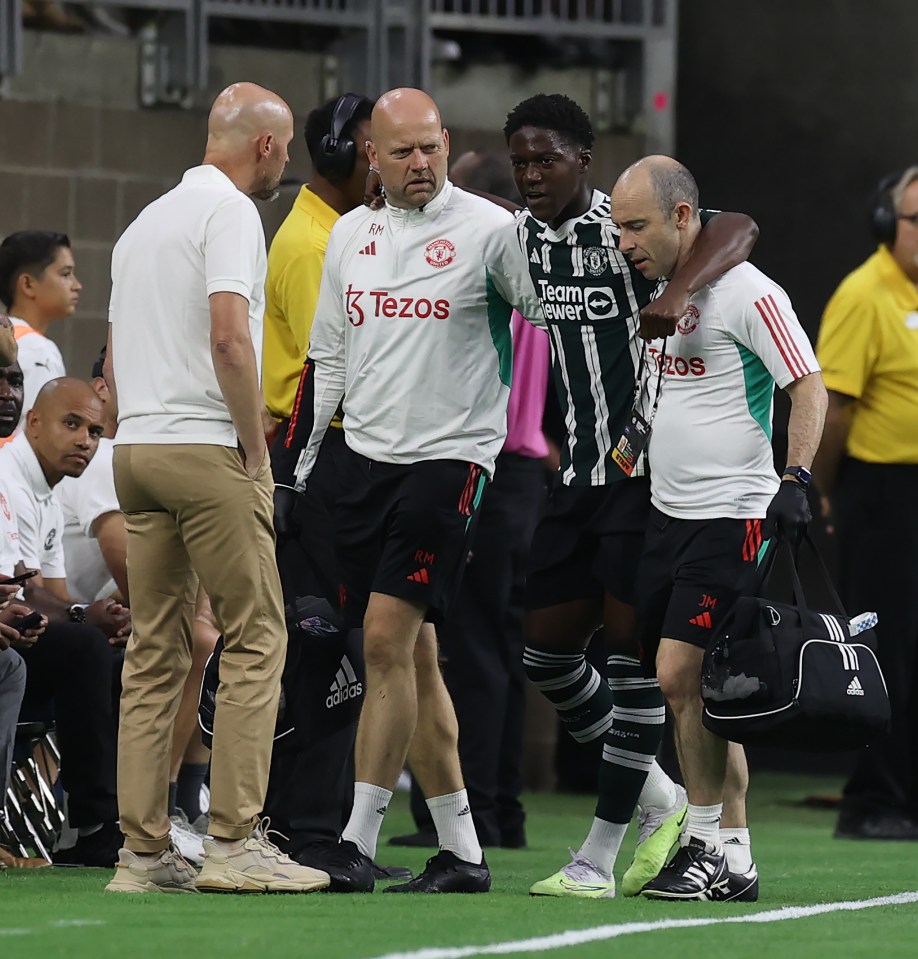 Mainoo suffered an injury in the US in pre-season