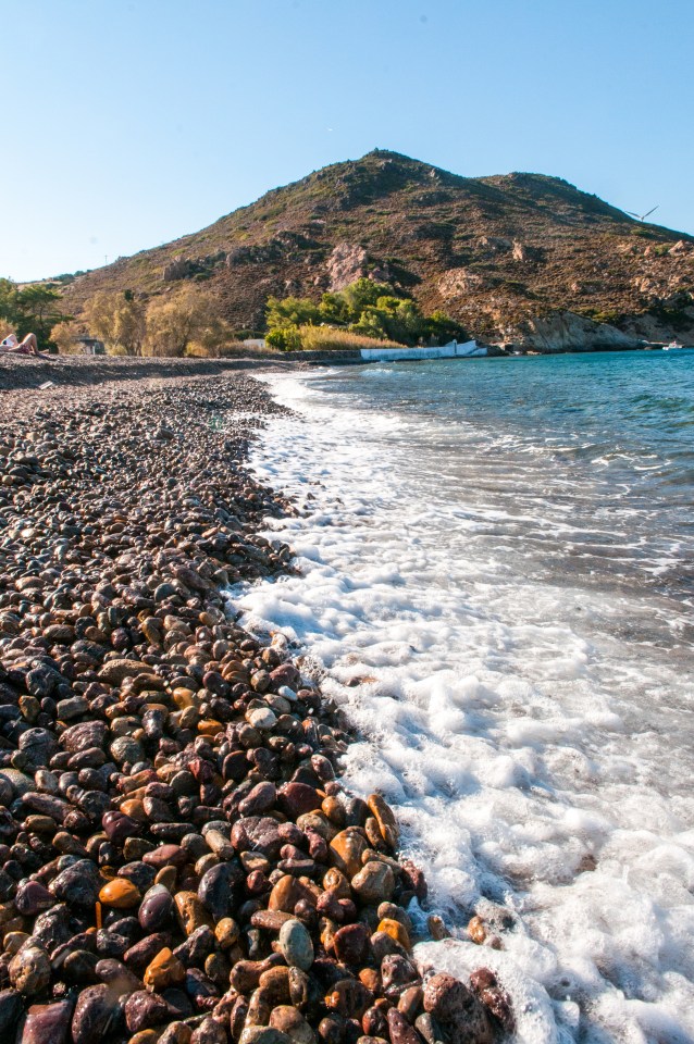 Some of the beaches have multi-coloured stones too