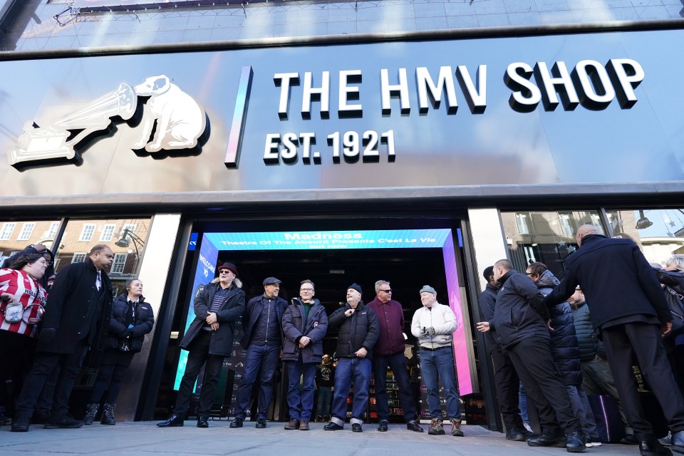 Madness at the opening of the new HMV store today