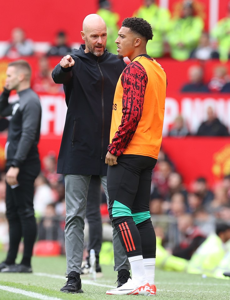 Jadon Sancho has not played for Man Utd since August 26