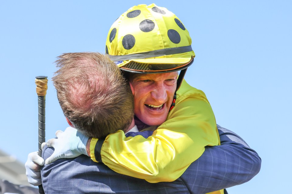 Zahra celebrates after landing the Melbourne Cup with one of the rides of his life on Without A Fight