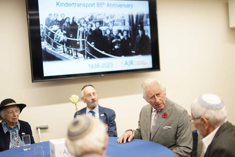 The King was at London’s Central Synagogue to meet some of 10,000 Kindertransport children given sanctuary in Britain