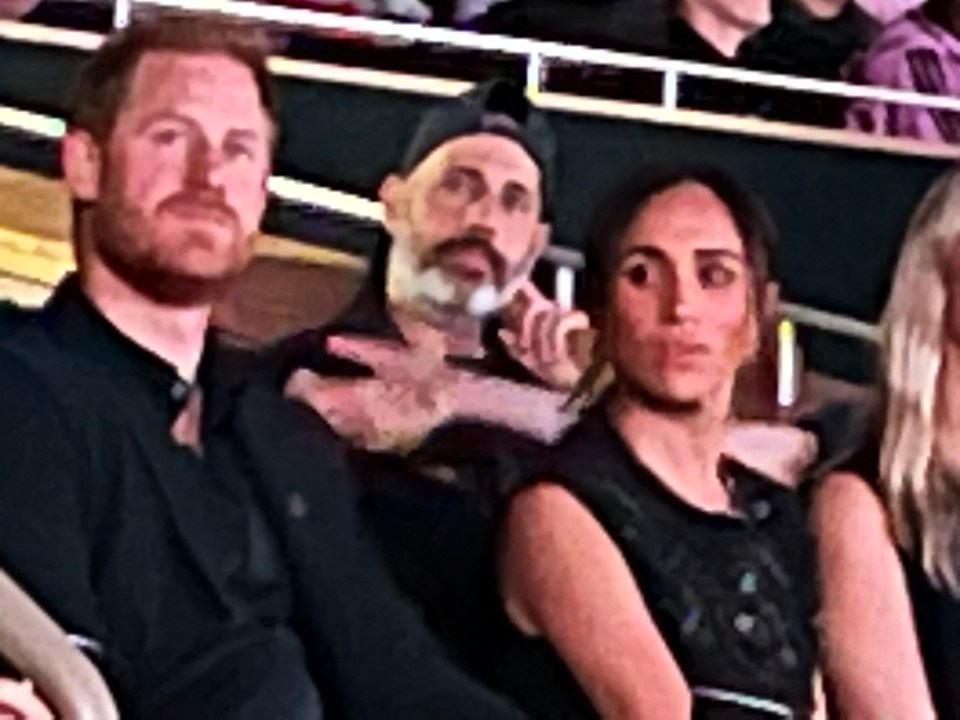 Grinning Prince Harry and Meghan Markle attended a Katy Perry concert alongside Celine Dion in Las Vegas