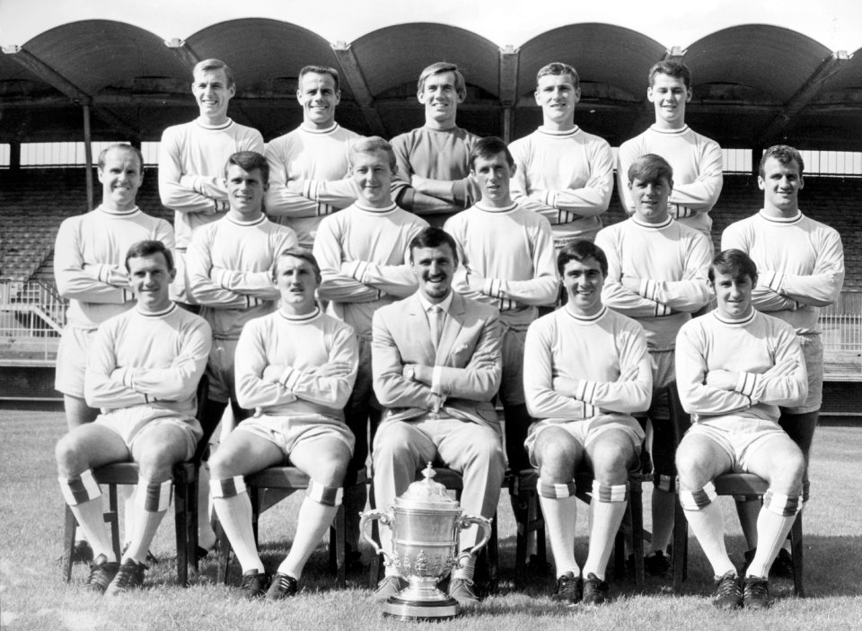 Rees (bottom, far right) won two titles playing for Coventry City