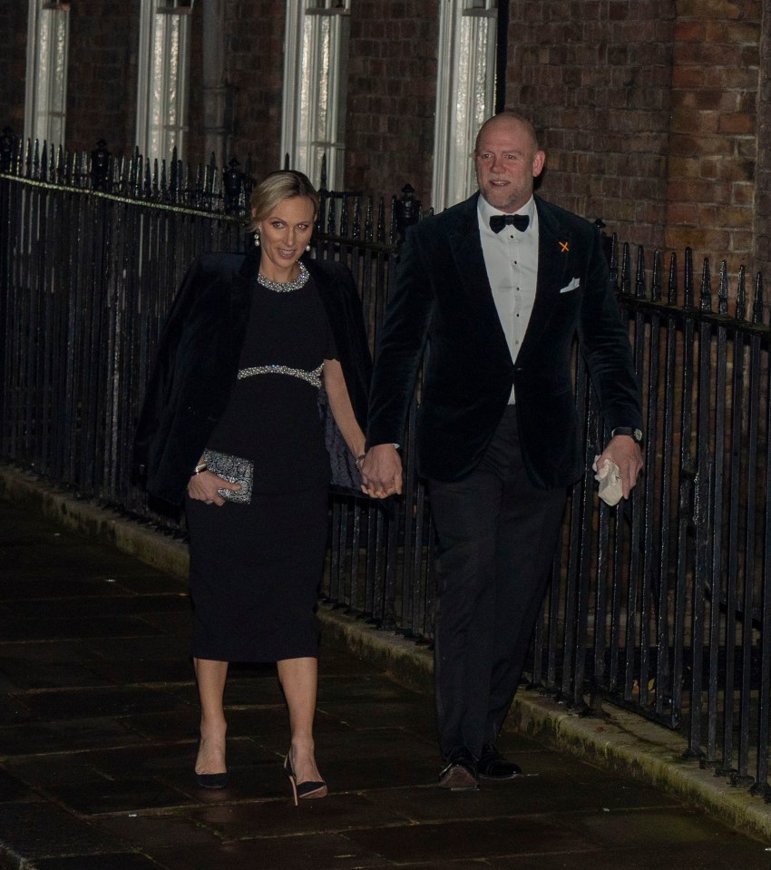 Zara and Mike Tindall were spotted arriving for the big party at Clarence House