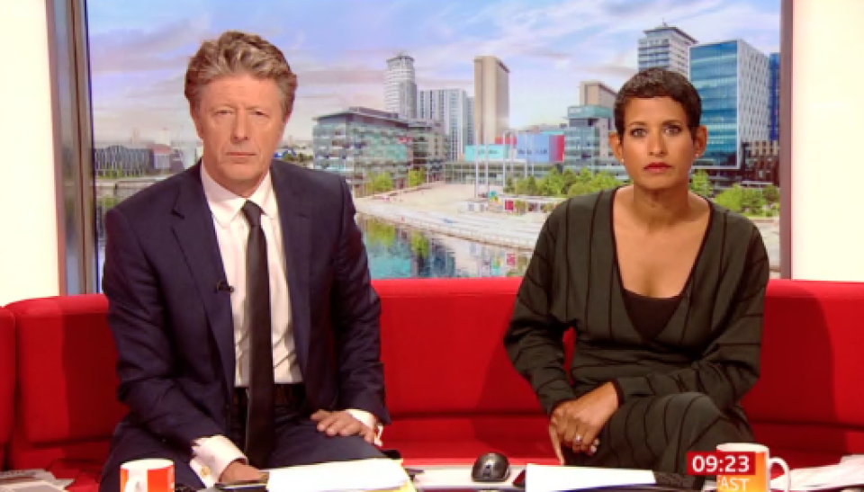 Naga was in her regular presenting spot with Charlie Stayt