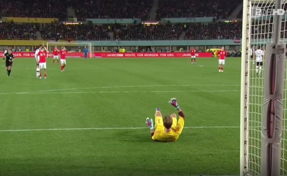 Trapp required treatment which allowed Germany to make a substitution while the match was paused