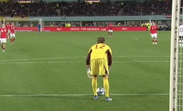 Kevin Trapp stared at his team bench before going to ground