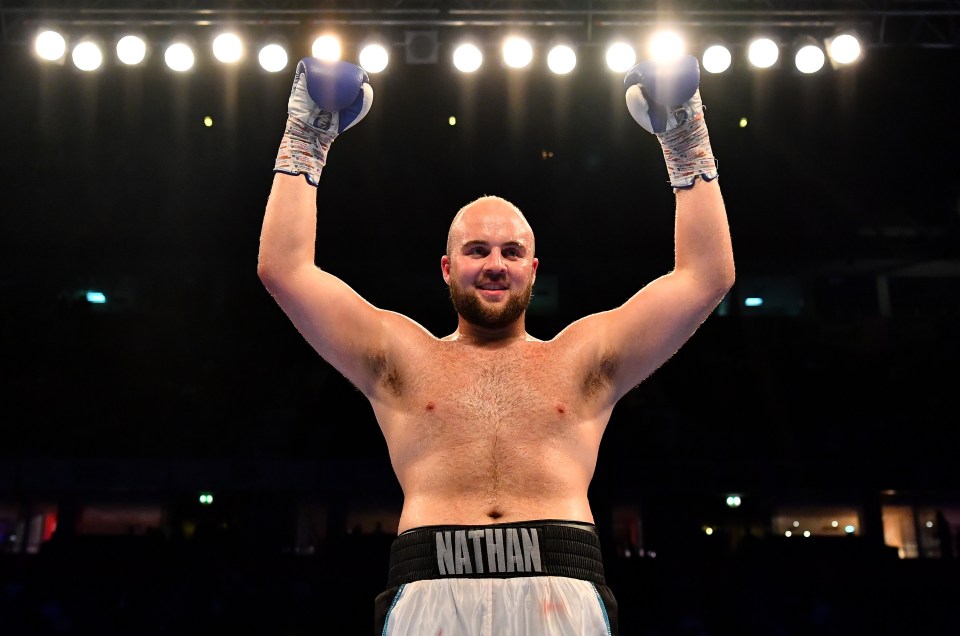 Nathan Gorman celebrating victory over Sean Turner at the Manchester Arena on June 9, 2018