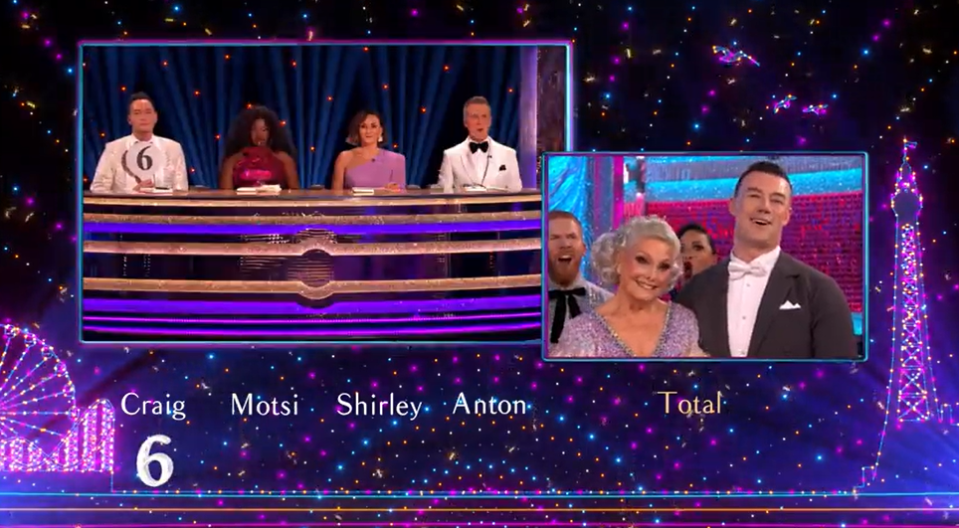 Neil was shocked when Craig Revel Horwood gave Angela a six for her American Smooth