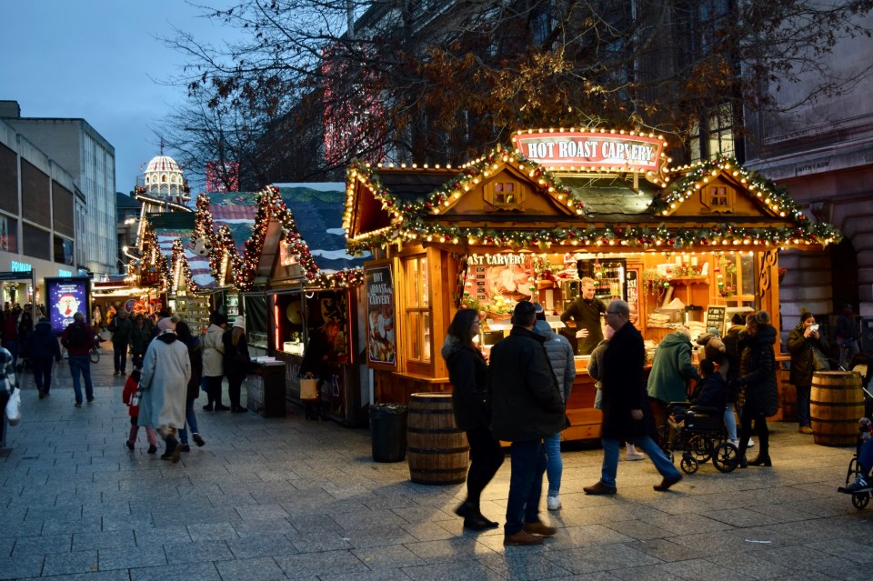 Other festive attractions include a giant Ferris Wheel and 70 wooden market stalls selling food and drink and handmade gift