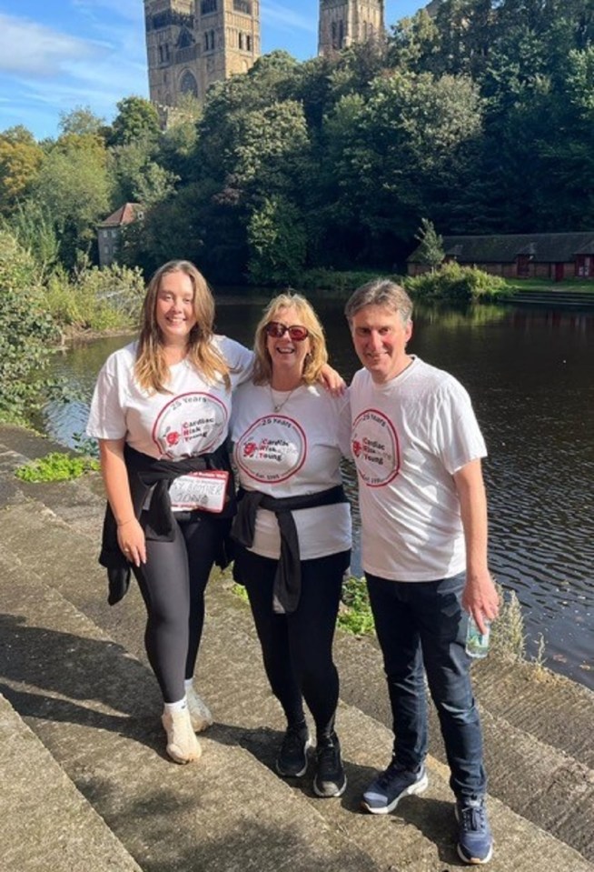 Jono's parents Dave and Karen and sister Becky (pictured) are now telling his story to raise awareness for hidden heart conditions