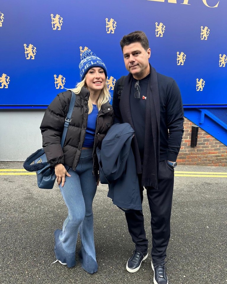 Astrid Wett met Chelsea boss Mauricio Pochettino