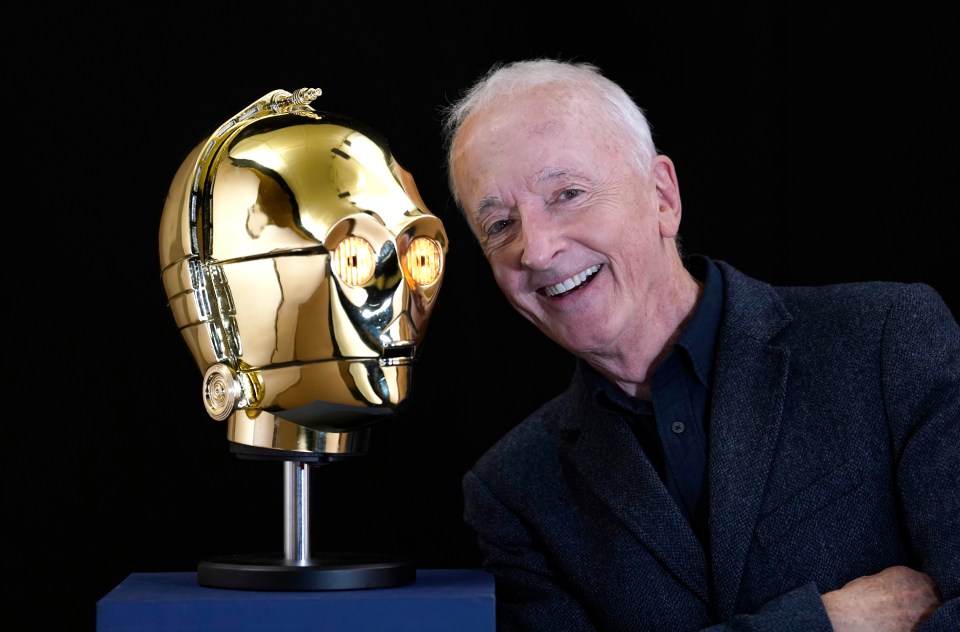 Anthony Daniels is auctioning the C3P0 gold helmet he wore inn the movies and it is tipped to fetch up to £1million