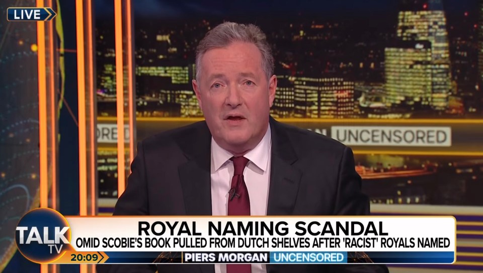 Talk TV’s Piers Morgan named two Royal Family members at the centre of the ‘royal racism’ storm