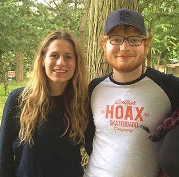 Pop star Ed Sheeran with his wife Cherry Seaborn reconnected at a star-studded 4th July party