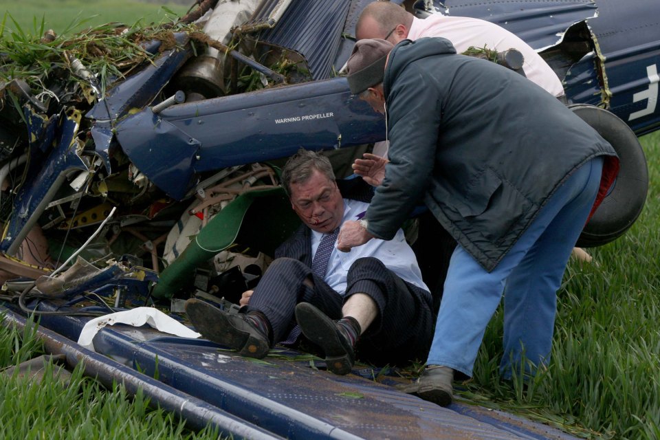 Grace Dent cracked jokes about Nigel Farage within hours of him being plucked from the wreckage following a plane crash