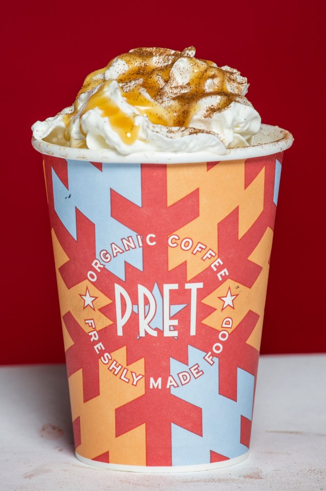 Pret's Gingerbread latte has just 5.5 biscuits worth of sugar