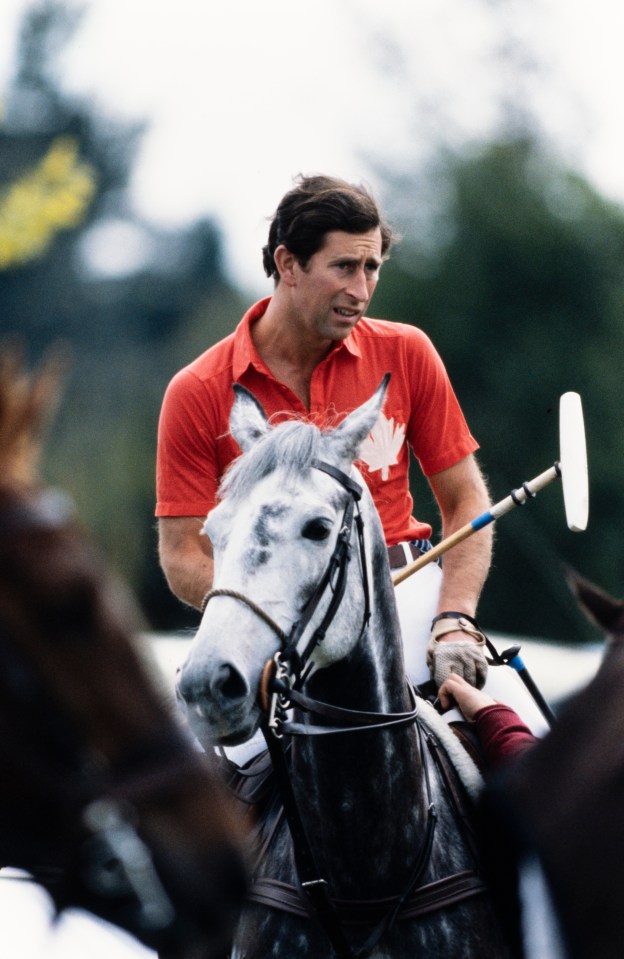 Prince Charles plays polo for the ‘Maple Leafs’ on August 2, 1982