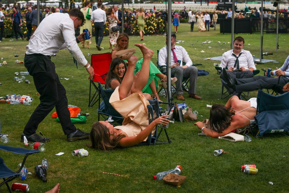 The event descended into carnage as punters got a little carried away with their booze