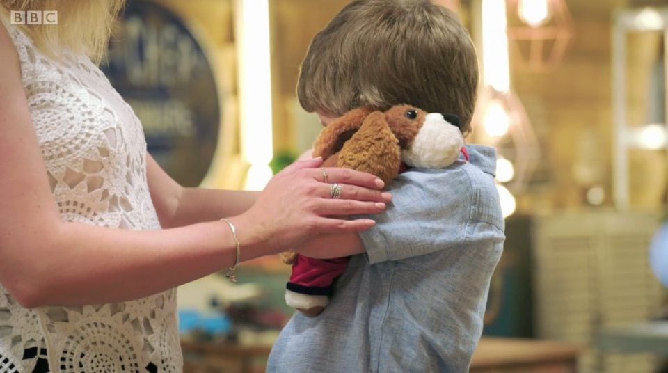 Seeing how happy Noah was with the toy brought the expert to tears