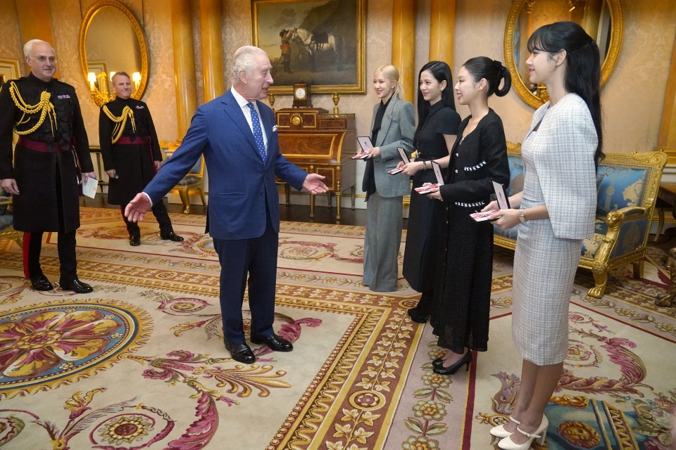 Girl band Blackpink meeting King Charles at Buckingham Palace earlier this week