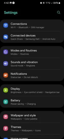 To adjust your own settings, open the Settings app and find the 'Sounds and vibration' menu