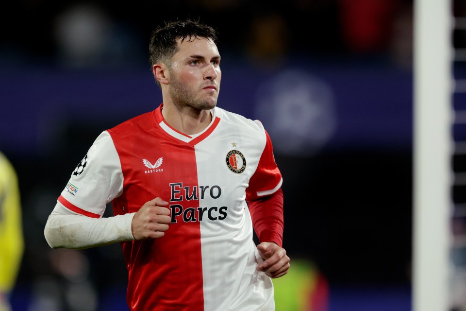 Feyenoord's Santiago Gimenez is on West Ham's radar